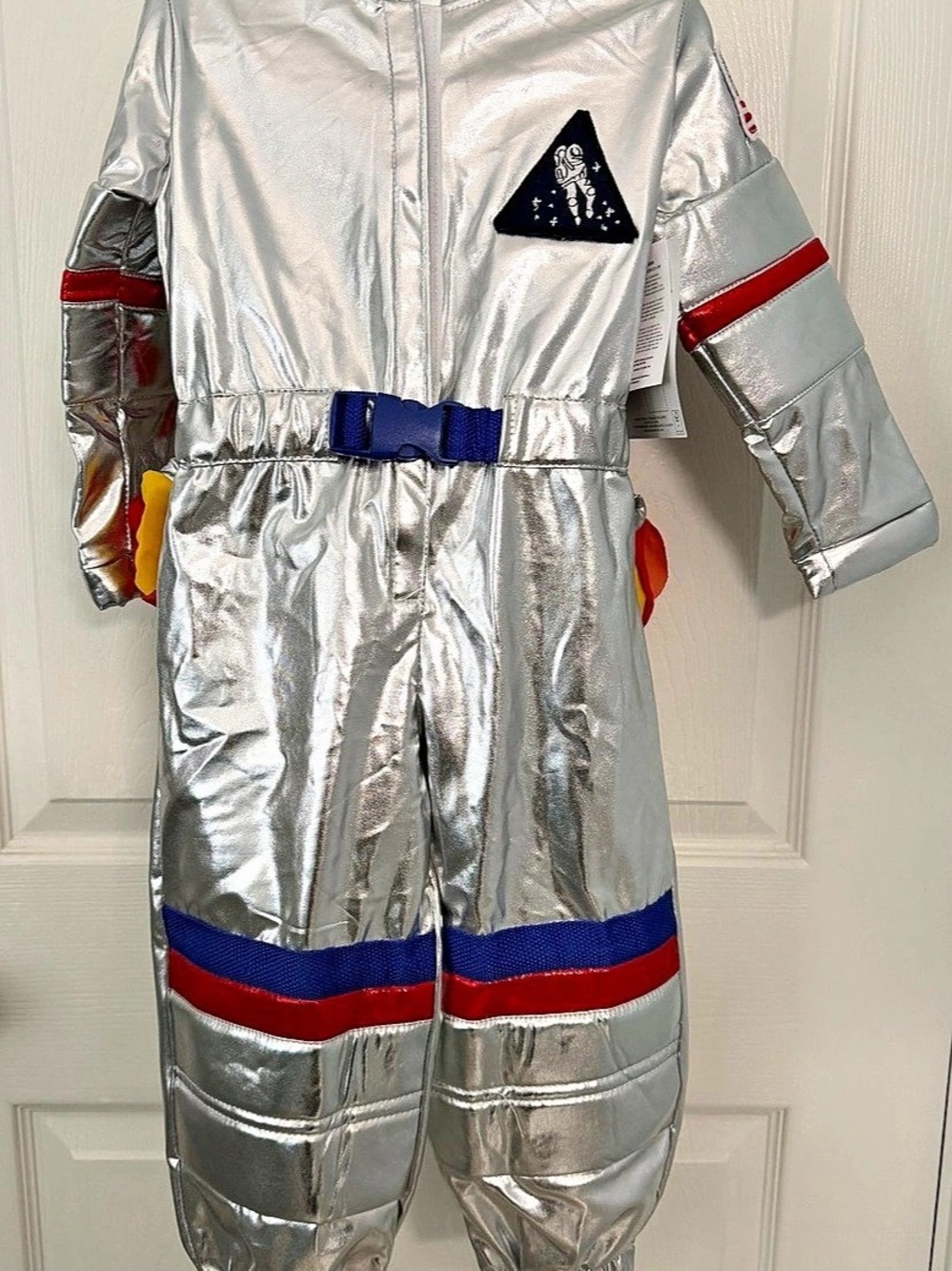 Pottery Barn Kids Light-Up Astronaut Costume Boys 3T Silver & Red